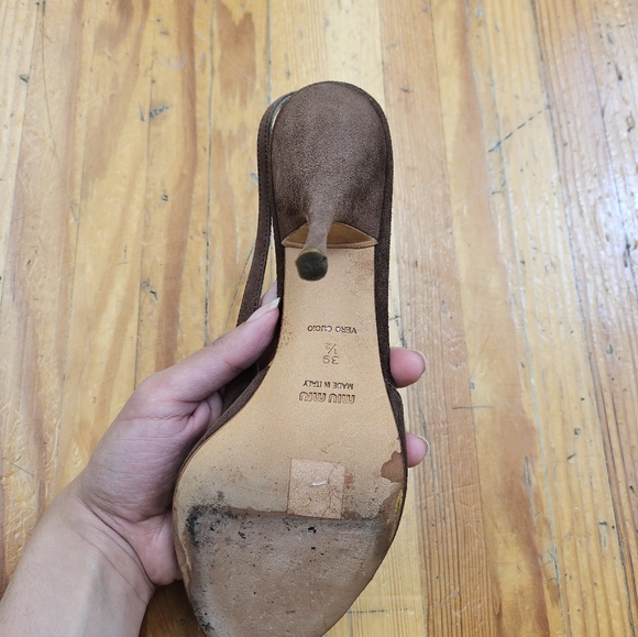 miu miu bow detail sling back heels - Picture 4 of 4